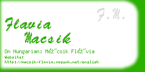 flavia macsik business card
